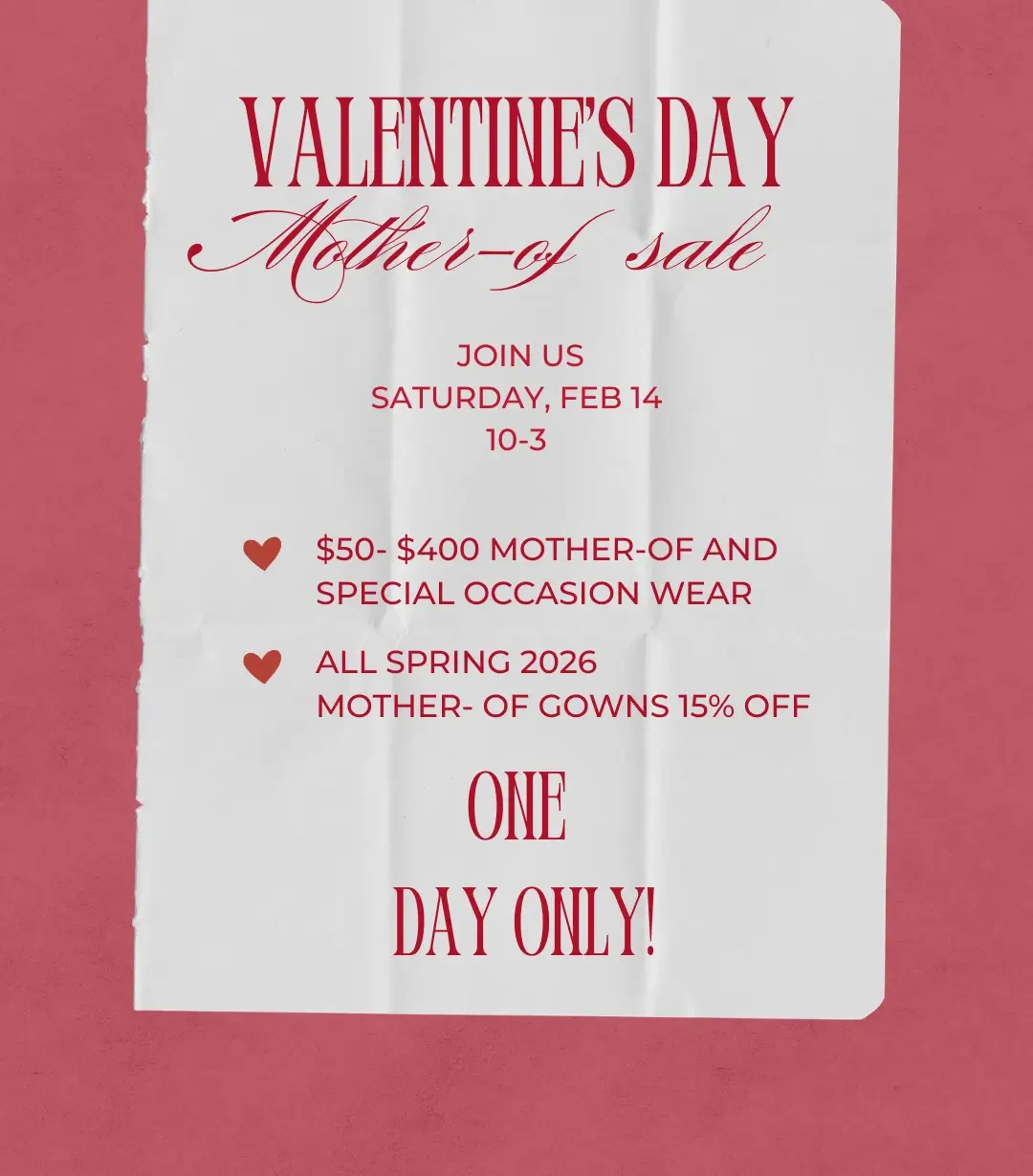 Valentine’s Day Mother-of Sale