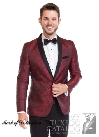 Thomas Brothers Apple Red Aries Paisley Tuxedo #0 Apple Red thumbnail