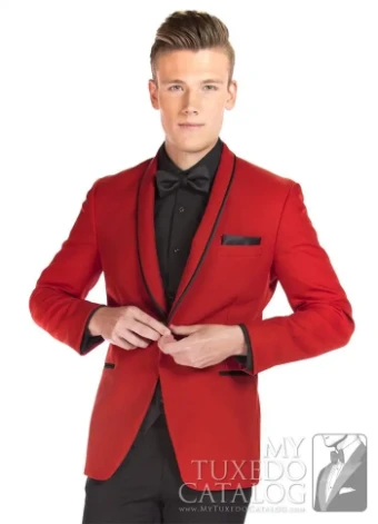 Thomas Brothers 222 - Red Shawl Tuxedo Jacket #0 Red thumbnail