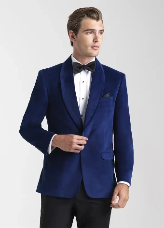 Thomas Brothers C6404 - Sapphire Blue Velvet Dinner Jacket (Purchase Only) #0 Sapphire Blue thumbnail