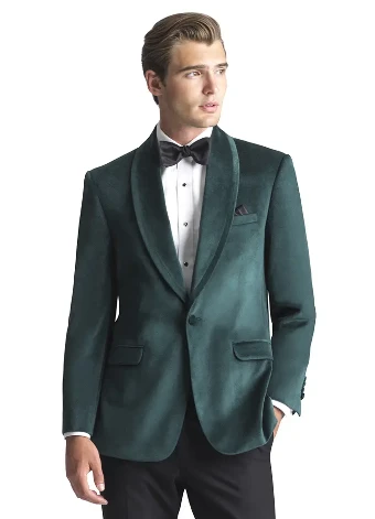 Thomas Brothers C6406 - Emerald Green Velvet Dinner Jacket (Purchase Only) #0 Emerald Green thumbnail