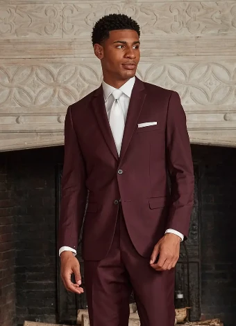 Thomas Brothers Couture Burgundy Power Stretch Suit (Purchase Only) #0 Burgundy thumbnail