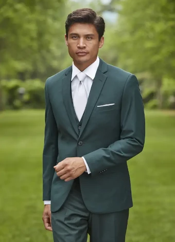 Thomas Brothers Couture Hunter Green Power Stretch Suit (Purchase Only) #0 Hunter Green thumbnail