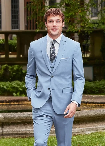 Thomas Brothers Couture Oxford Blue Power Stretch Suit (Purchase Only) #0 Oxford Blue thumbnail