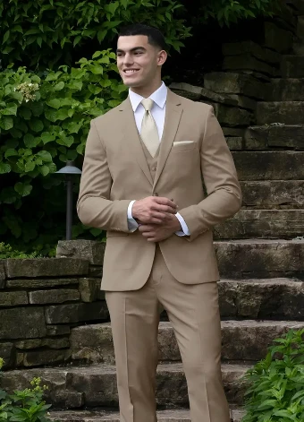 Thomas Brothers Couture Taupe Power Stretch Suit (Purchase Only) #0 Taupe thumbnail