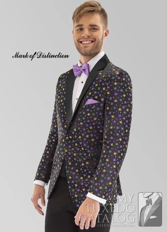 Thomas Brothers PM1066 - Black Fleur de lis Tuxedo #0 Black thumbnail