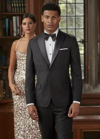 Thomas Brothers PM1079 - Black Paisley Alton Tuxedo #0 Black thumbnail