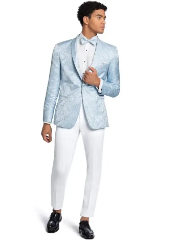 Thomas Brothers PM1087 - Wedgewood Blue Aries Paisley Tuxedo #0 Wedgewood Blue thumbnail
