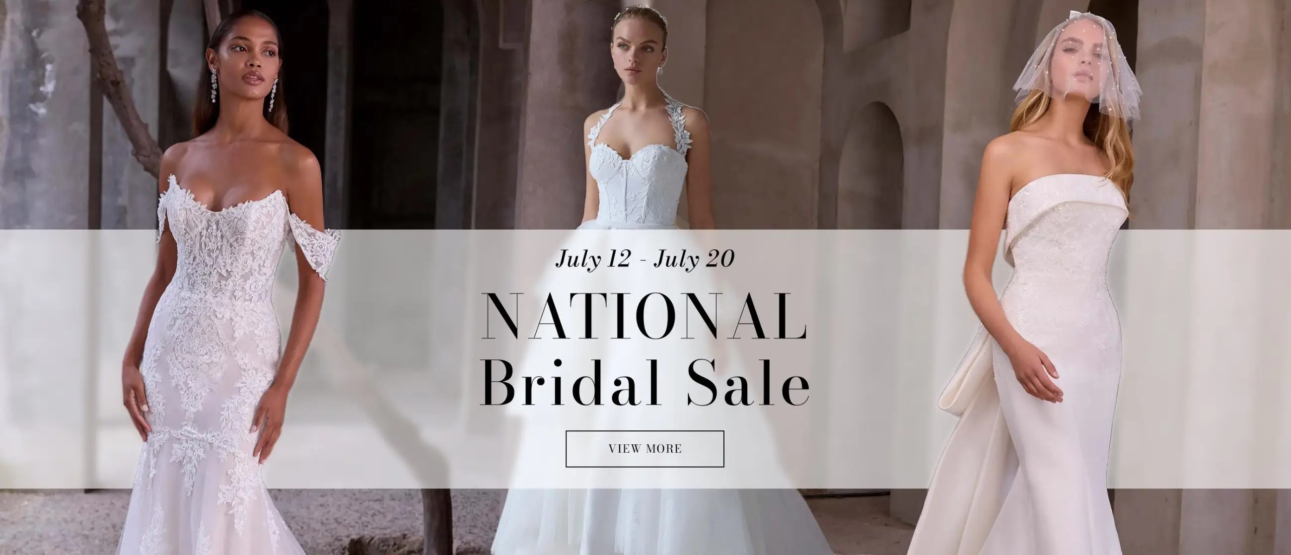 National Bridal Sale 2025 Banner for Desktop