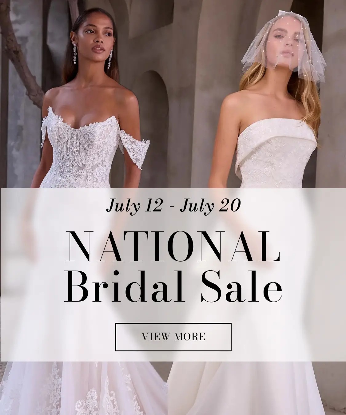 National Bridal Sale 2025 Banner for Mobile