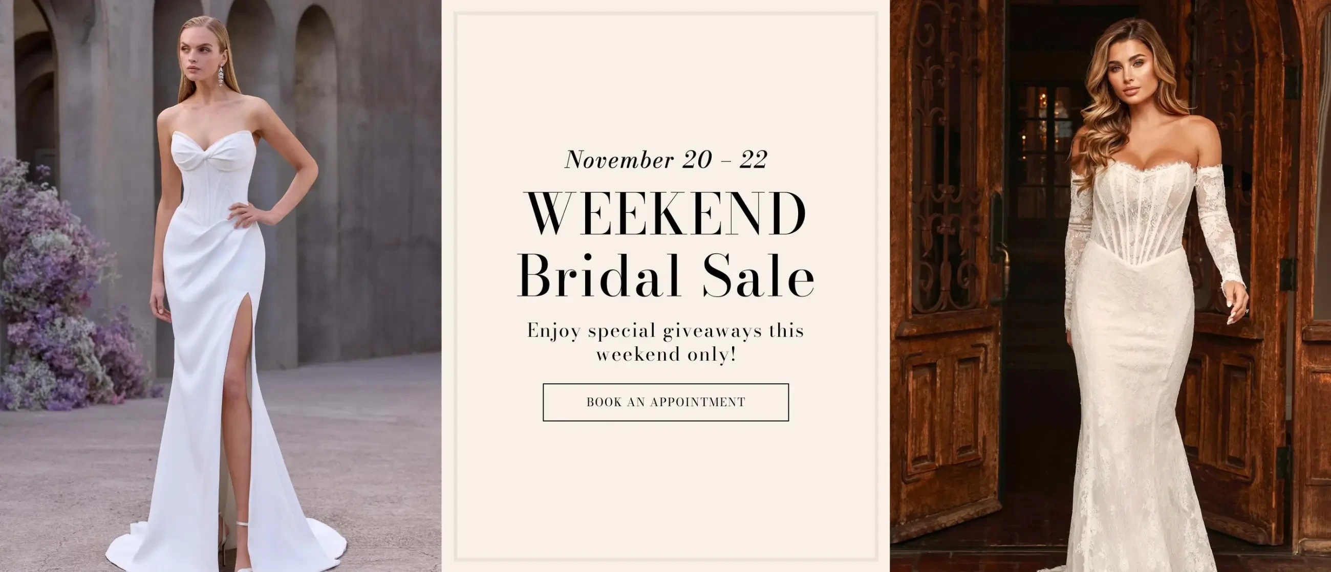 Bridal Sale Banner for Desktop