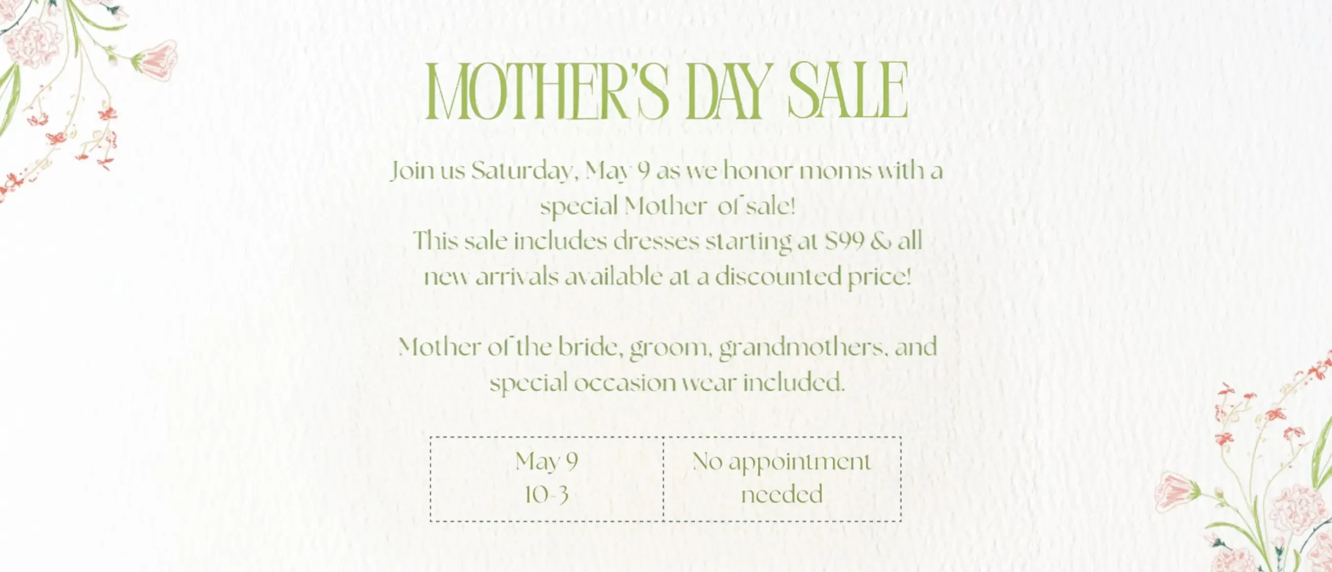Mother's Day Banner for Desktop