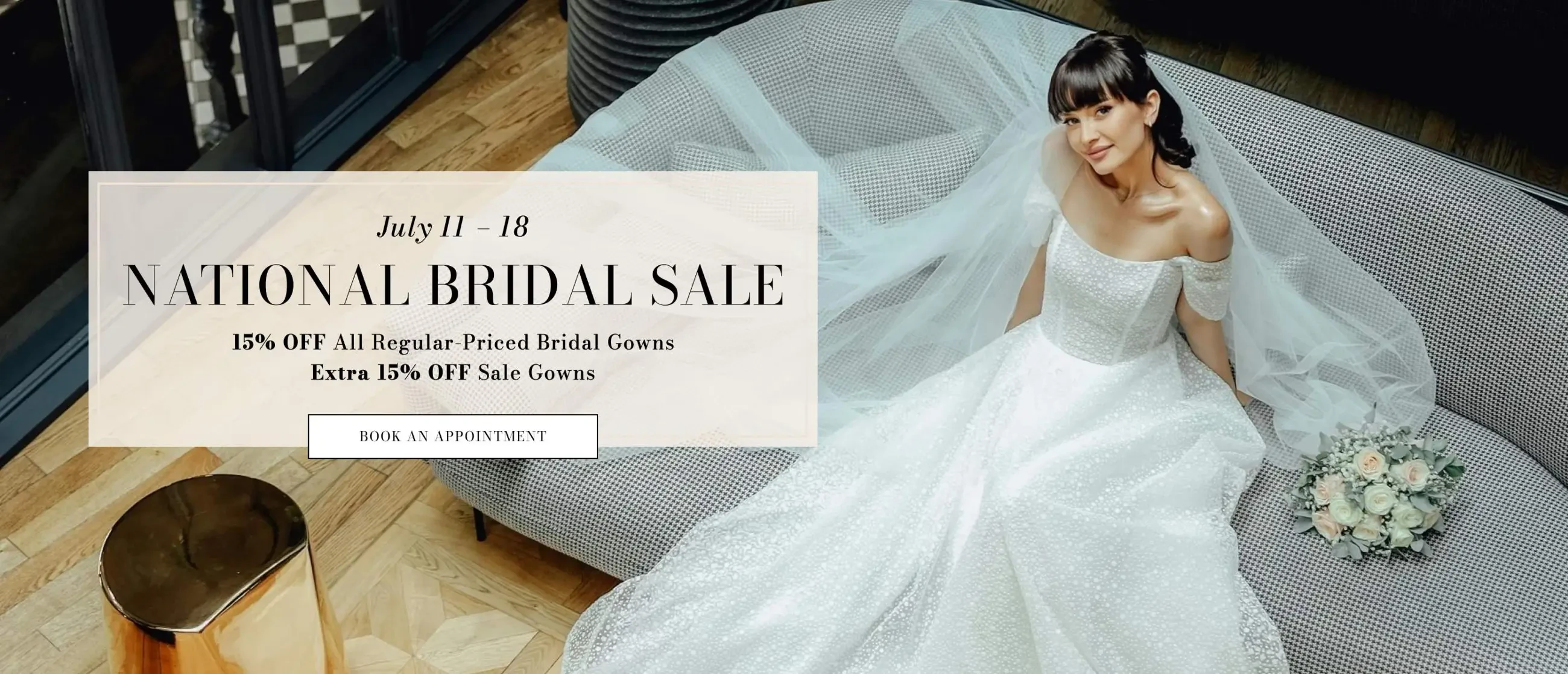 National Bridal Sale 2026 Banner for Desktop