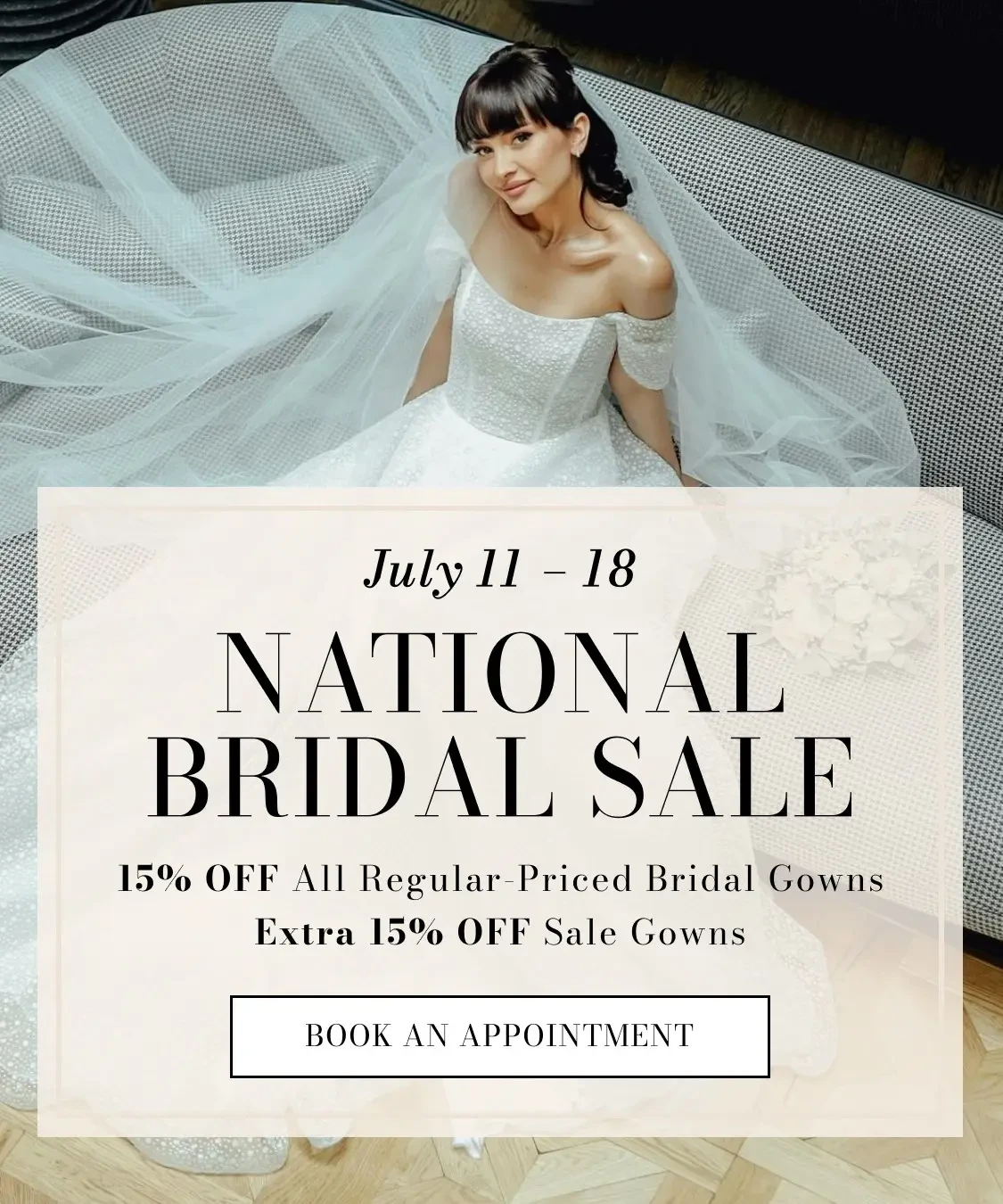 National Bridal Sale 2026 Banner for Mobile